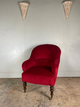 Load image into Gallery viewer, Late Victorian Arm Chair - recently upholstered
