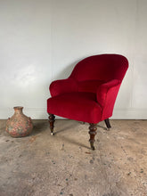 Load image into Gallery viewer, Late Victorian Arm Chair - recently upholstered
