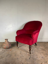 Load image into Gallery viewer, Late Victorian Arm Chair - recently upholstered
