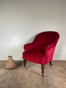 Late Victorian Arm Chair - recently upholstered