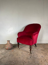 Load image into Gallery viewer, Late Victorian Arm Chair - recently upholstered
