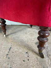 Load image into Gallery viewer, Late Victorian Arm Chair - recently upholstered
