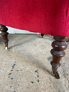 Late Victorian Arm Chair - recently upholstered