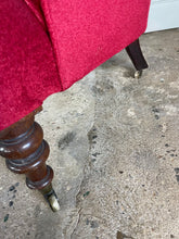 Load image into Gallery viewer, Late Victorian Arm Chair - recently upholstered
