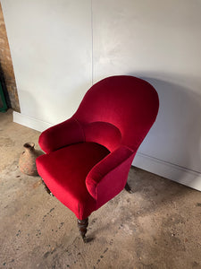 Late Victorian Arm Chair - recently upholstered