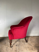 Load image into Gallery viewer, Late Victorian Arm Chair - recently upholstered
