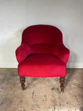 Load image into Gallery viewer, Late Victorian Arm Chair - recently upholstered
