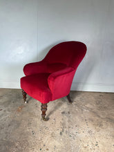 Load image into Gallery viewer, Late Victorian Arm Chair - recently upholstered
