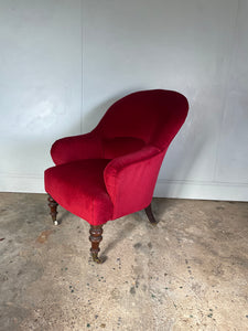 Late Victorian Arm Chair - recently upholstered