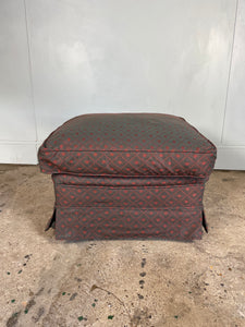 Square Footstool with a Feather Cushion Top.