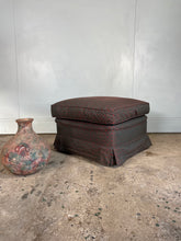 Load image into Gallery viewer, Square Footstool with a Feather Cushion Top.
