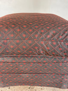 Square Footstool with a Feather Cushion Top.