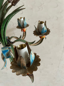 French Toileware Sconces with a bullrush design - rewired.