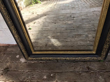 Load image into Gallery viewer, 19th Century Black &amp; Gold French Mirror
