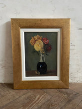 Load image into Gallery viewer, Roses in a Vase: French Oil on Canvas
