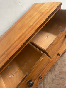 Mahogany Veneered Victorian Pine Chest of Drawers