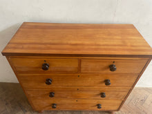 Load image into Gallery viewer, Mahogany Veneered Victorian Pine Chest of Drawers
